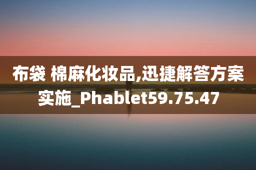 布袋 棉麻化妆品,迅捷解答方案实施_Phablet59.75.47