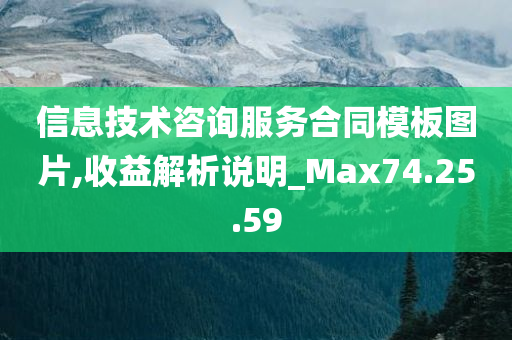 信息技术咨询服务合同模板图片,收益解析说明_Max74.25.59