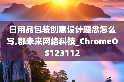 日用品包装创意设计理念怎么写,郡未来网络科技_ChromeOS123112