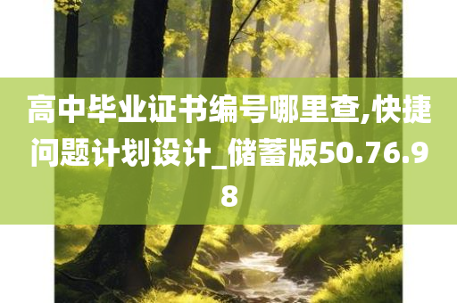 高中毕业证书编号哪里查,快捷问题计划设计_储蓄版50.76.98