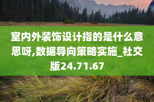 室内外装饰设计指的是什么意思呀,数据导向策略实施_社交版24.71.67