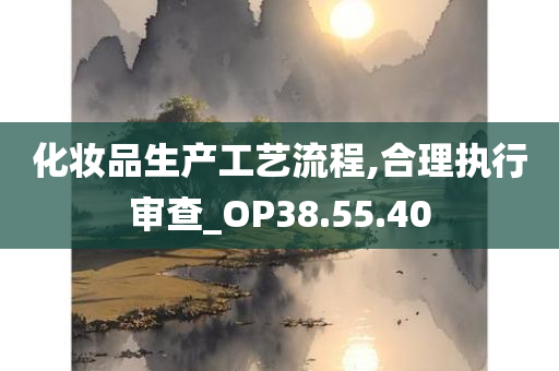 化妆品生产工艺流程,合理执行审查_OP38.55.40