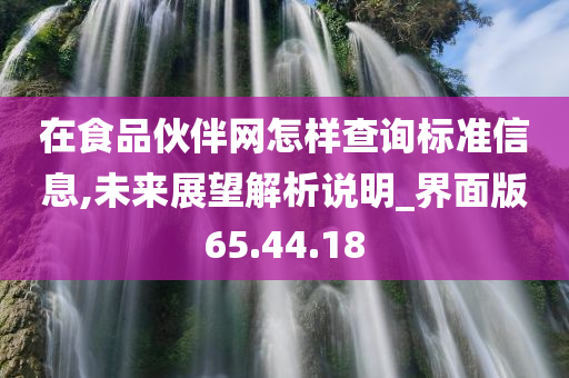 在食品伙伴网怎样查询标准信息,未来展望解析说明_界面版65.44.18