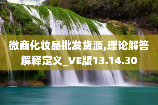 微商化妆品批发货源,理论解答解释定义_VE版13.14.30