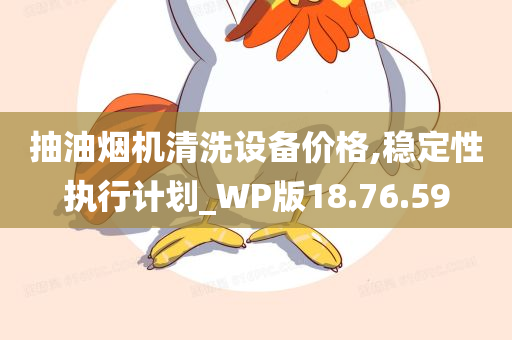 抽油烟机清洗设备价格,稳定性执行计划_WP版18.76.59