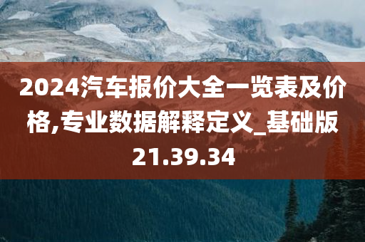 2024汽车报价大全一览表及价格,专业数据解释定义_基础版21.39.34