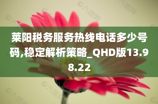 莱阳税务服务热线电话多少号码,稳定解析策略_QHD版13.98.22