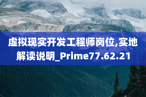 虚拟现实开发工程师岗位,实地解读说明_Prime77.62.21