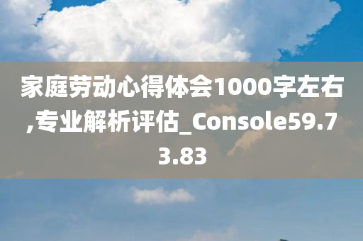 家庭劳动心得体会1000字左右,专业解析评估_Console59.73.83