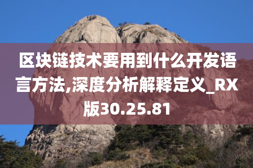 区块链技术要用到什么开发语言方法,深度分析解释定义_RX版30.25.81