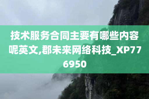 技术服务合同主要有哪些内容呢英文,郡未来网络科技_XP776950