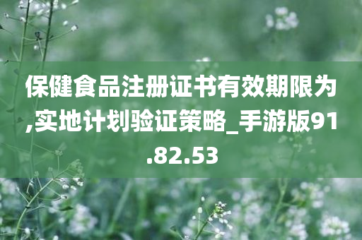 保健食品注册证书有效期限为,实地计划验证策略_手游版91.82.53