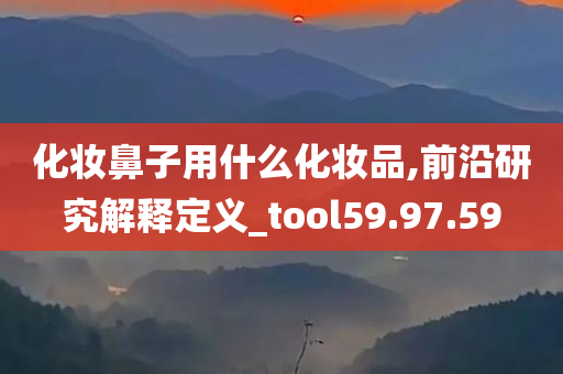 化妆鼻子用什么化妆品,前沿研究解释定义_tool59.97.59