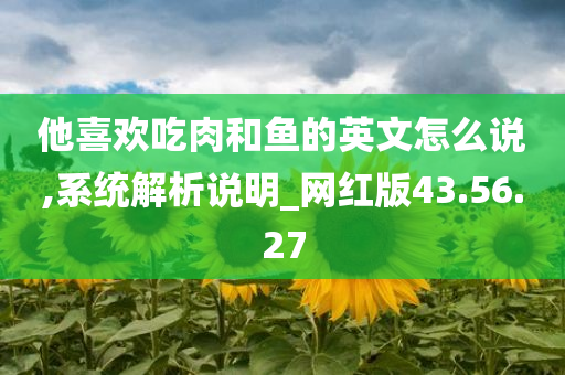 他喜欢吃肉和鱼的英文怎么说,系统解析说明_网红版43.56.27