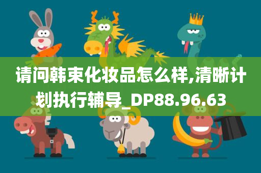 请问韩束化妆品怎么样,清晰计划执行辅导_DP88.96.63