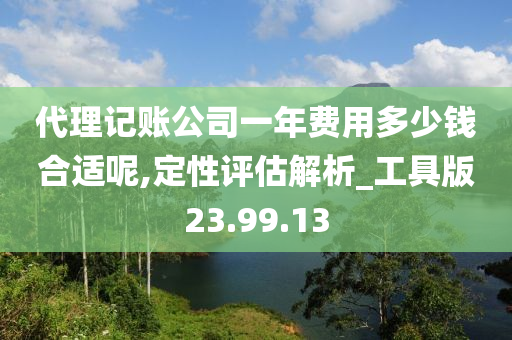 代理记账公司一年费用多少钱合适呢,定性评估解析_工具版23.99.13