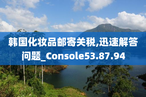 韩国化妆品邮寄关税,迅速解答问题_Console53.87.94