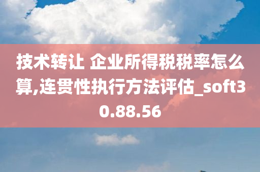 技术转让 企业所得税税率怎么算,连贯性执行方法评估_soft30.88.56