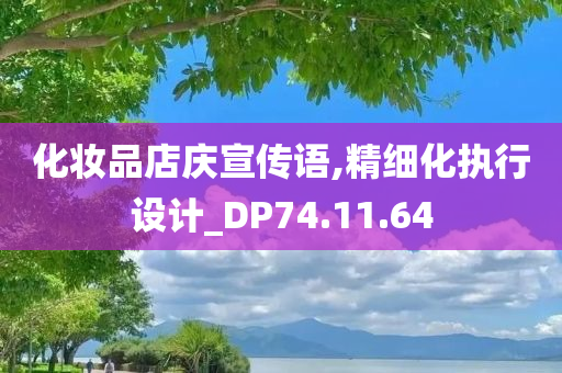 化妆品店庆宣传语,精细化执行设计_DP74.11.64