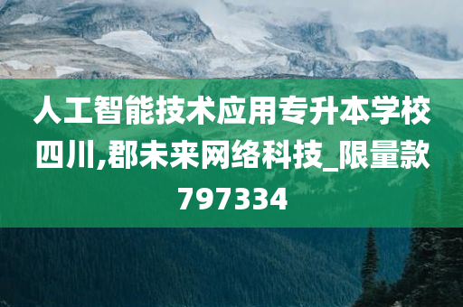 人工智能技术应用专升本学校四川,郡未来网络科技_限量款797334