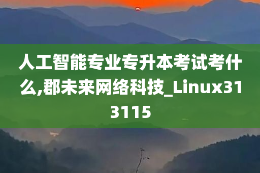 人工智能专业专升本考试考什么,郡未来网络科技_Linux313115