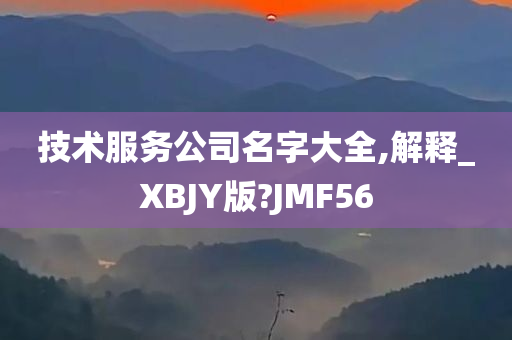 技术服务公司名字大全,解释_XBJY版?JMF56