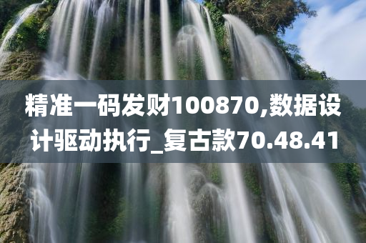 精准一码发财100870,数据设计驱动执行_复古款70.48.41