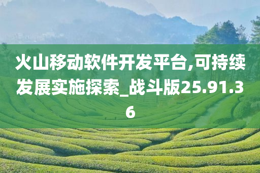 火山移动软件开发平台,可持续发展实施探索_战斗版25.91.36