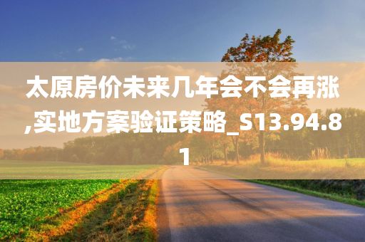 太原房价未来几年会不会再涨,实地方案验证策略_S13.94.81