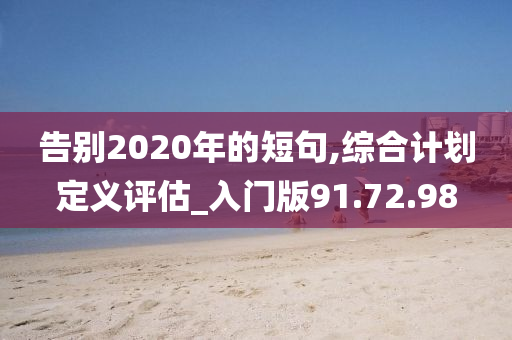 告别2020年的短句,综合计划定义评估_入门版91.72.98