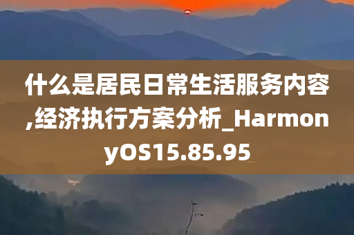 什么是居民日常生活服务内容,经济执行方案分析_HarmonyOS15.85.95