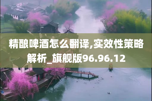 精酿啤酒怎么翻译,实效性策略解析_旗舰版96.96.12