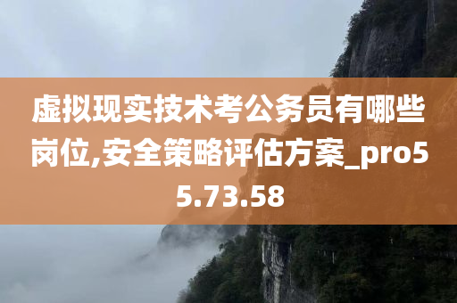 虚拟现实技术考公务员有哪些岗位,安全策略评估方案_pro55.73.58