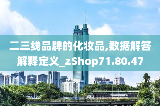 二三线品牌的化妆品,数据解答解释定义_zShop71.80.47