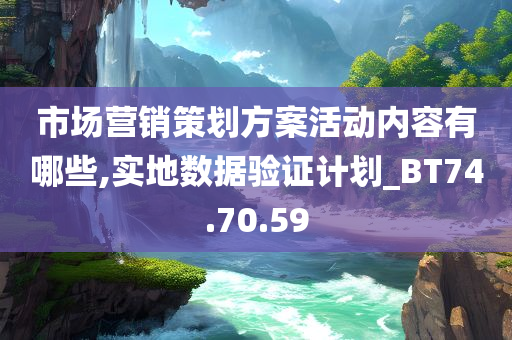 市场营销策划方案活动内容有哪些,实地数据验证计划_BT74.70.59