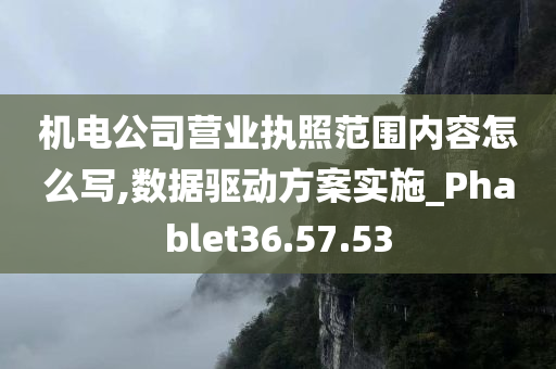 机电公司营业执照范围内容怎么写,数据驱动方案实施_Phablet36.57.53