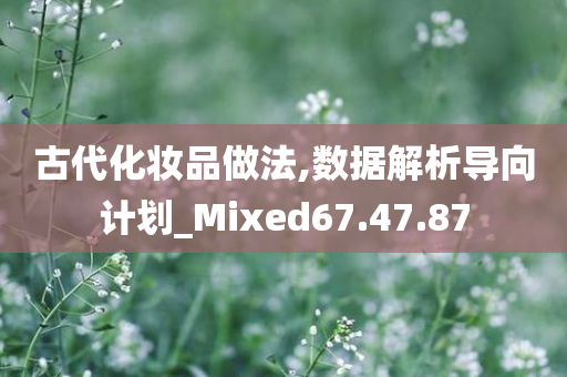 古代化妆品做法,数据解析导向计划_Mixed67.47.87