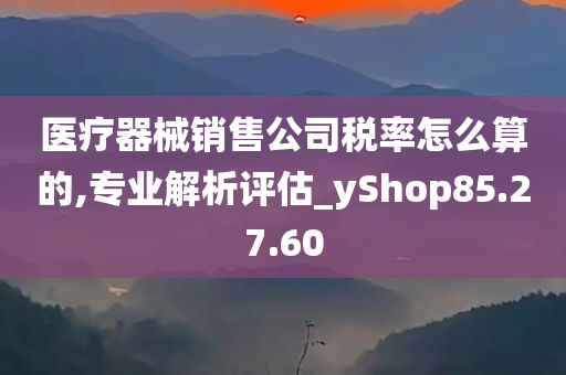 医疗器械销售公司税率怎么算的,专业解析评估_yShop85.27.60