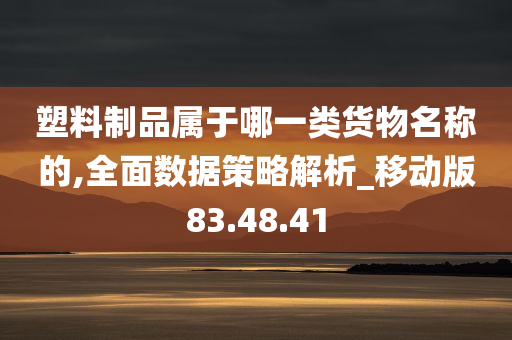 塑料制品属于哪一类货物名称的,全面数据策略解析_移动版83.48.41