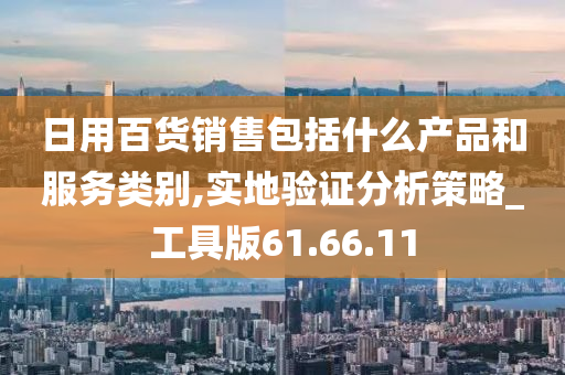 日用百货销售包括什么产品和服务类别,实地验证分析策略_工具版61.66.11