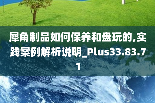 犀角制品如何保养和盘玩的,实践案例解析说明_Plus33.83.71