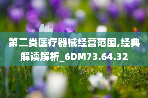 第二类医疗器械经营范围,经典解读解析_6DM73.64.32