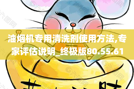 油烟机专用清洗剂使用方法,专家评估说明_终极版80.55.61