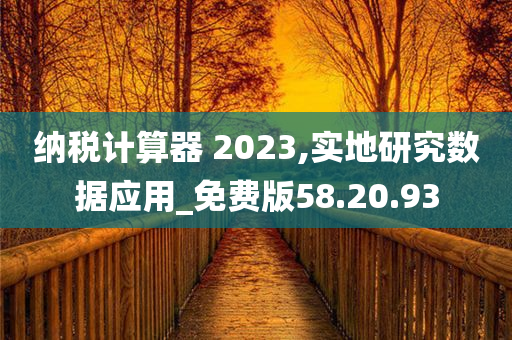 纳税计算器 2023,实地研究数据应用_免费版58.20.93