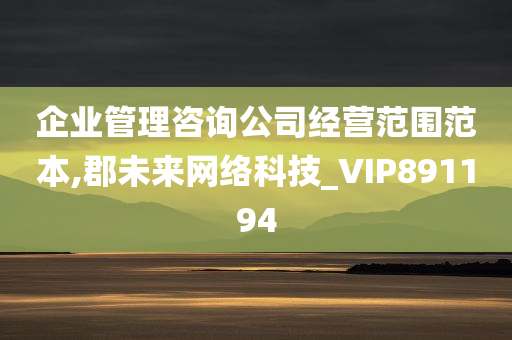 企业管理咨询公司经营范围范本,郡未来网络科技_VIP891194