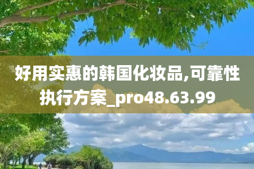 好用实惠的韩国化妆品,可靠性执行方案_pro48.63.99