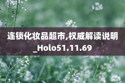 连锁化妆品超市,权威解读说明_Holo51.11.69