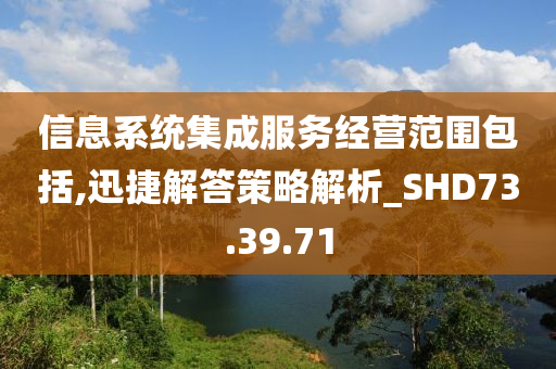 信息系统集成服务经营范围包括,迅捷解答策略解析_SHD73.39.71