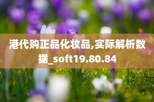 港代购正品化妆品,实际解析数据_soft19.80.84