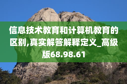 信息技术教育和计算机教育的区别,真实解答解释定义_高级版68.98.61